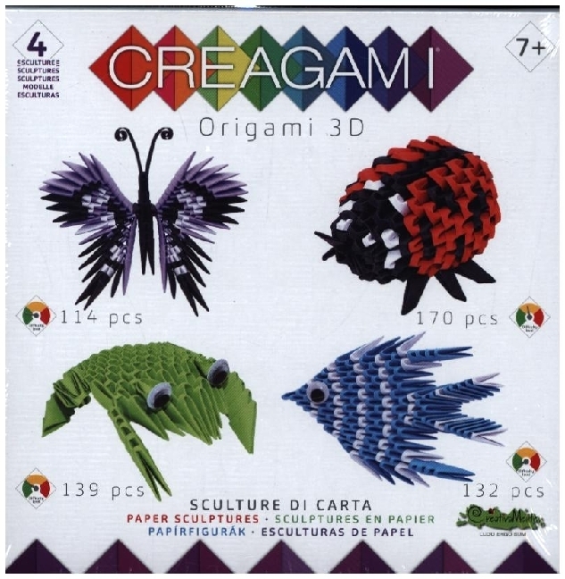 CREAGAMI - Origami 3D 4er Set Tiere 555 Teile main product photo