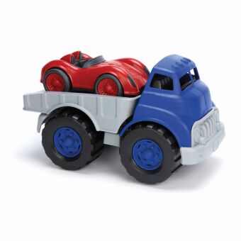 GREENTOYS - Tieflader mit rotem Rennwagen