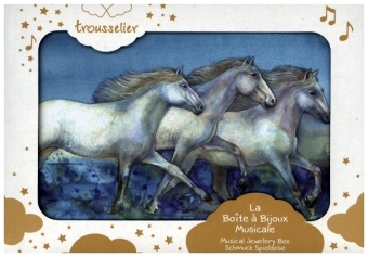 TROUSSELIER - Schmuckschatulle mit Musik, Pferd Camargue, nachtleuchtend