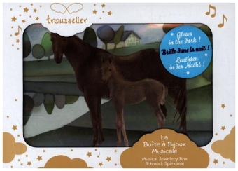 TROUSSELIER - Schmuckschatulle mit Musik, Pferd Normandie, nachtleuchtend