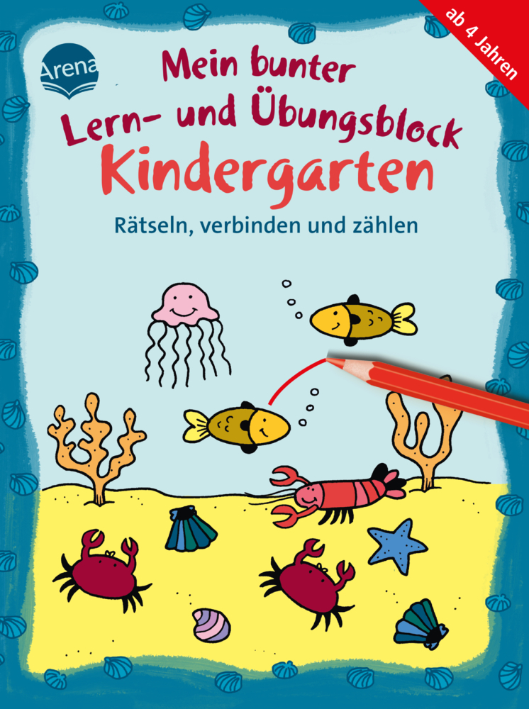 Mein bunter Lern- und Übungsblock Kindergarten. Rätseln, verbinden und zählen main product photo