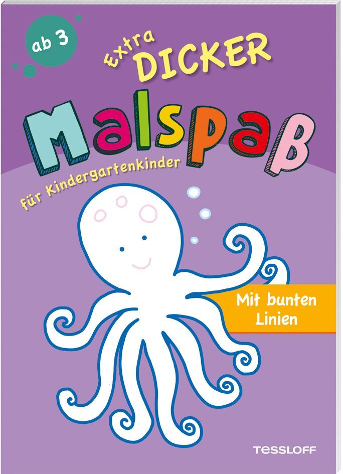 Extradicker Malspaß für Kindergartenkinder. Mit bunten Linien main product photo