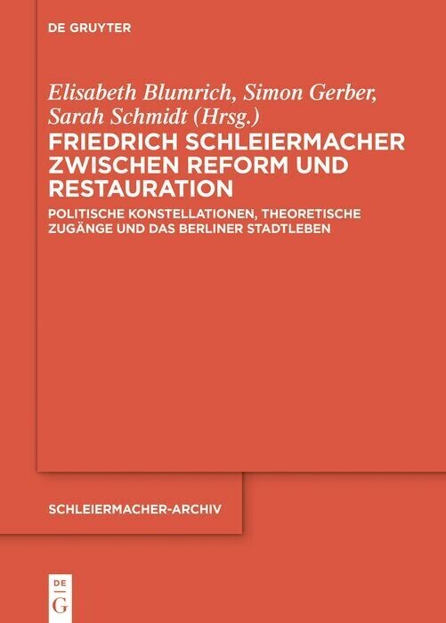 Friedrich Schleiermacher zwischen Reform und Restauration main product photo
