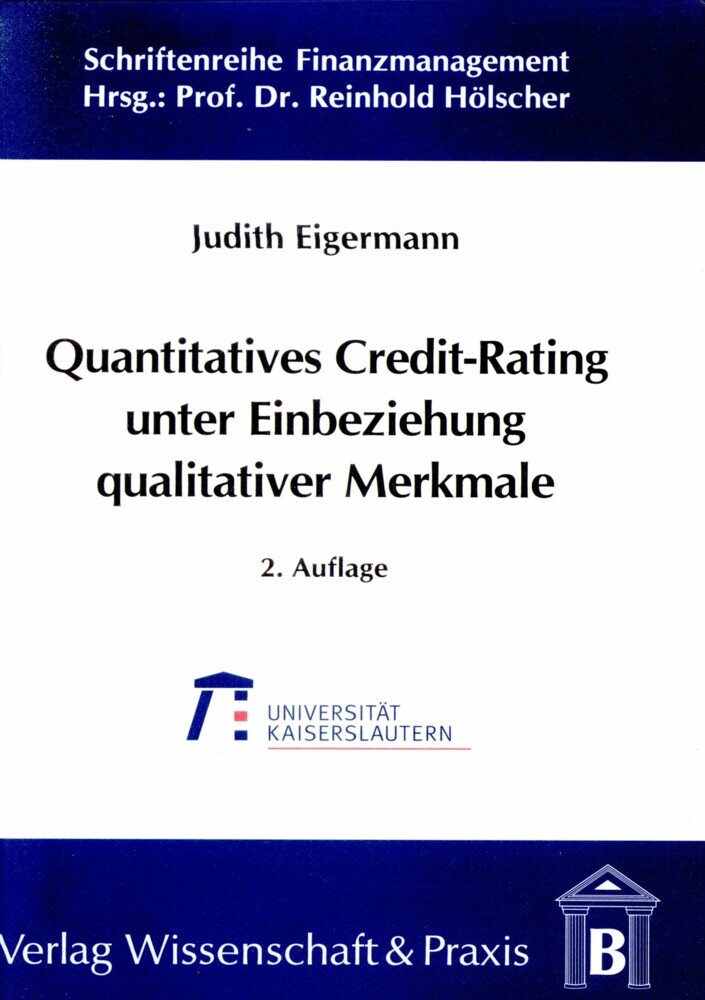 Quantitatives Credit-Rating unter Einbeziehung qualitativer Merkmale. main product photo