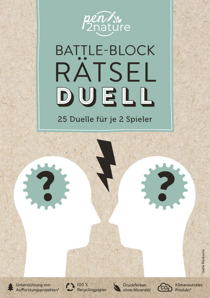 Battle-Block Rätsel-Duell | Spieleblock mit 25 Duellen für je 2 Spieler main product photo
