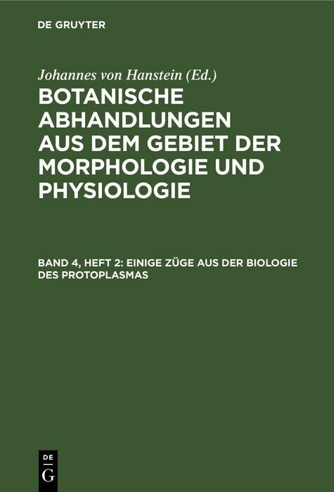 Einige Züge aus der Biologie des Protoplasmas main product photo
