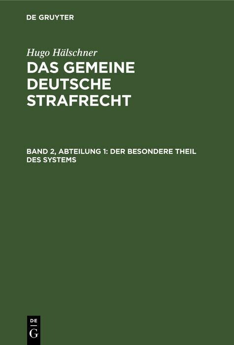 Der besondere Theil des Systems main product photo