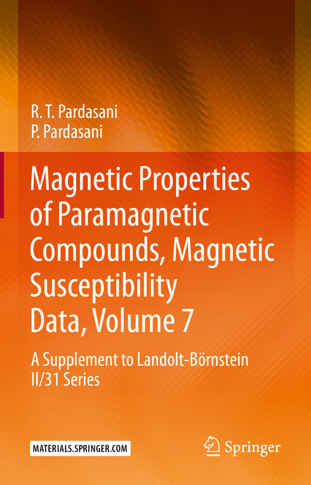 Magnetic Properties of Paramagnetic Compounds, Magnetic Susceptibility Data, Volume 7 main product photo