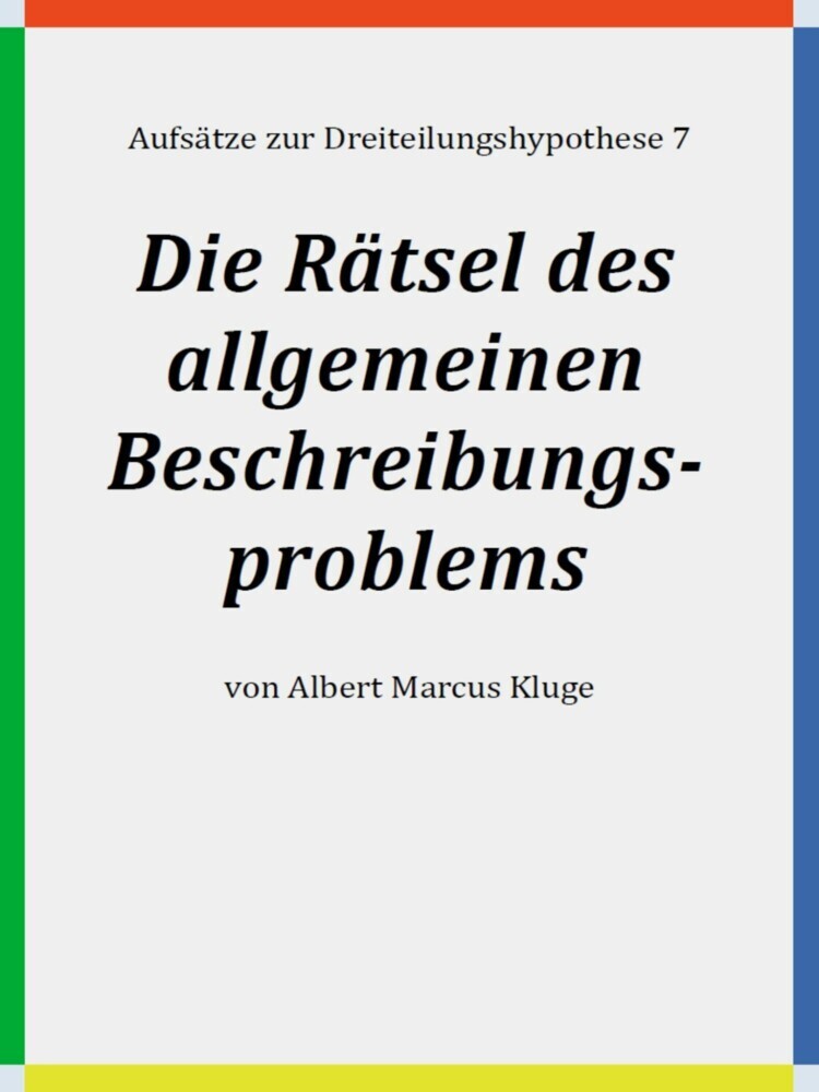 Die Rätsel des allgemeinen Beschreibungsproblems main product photo