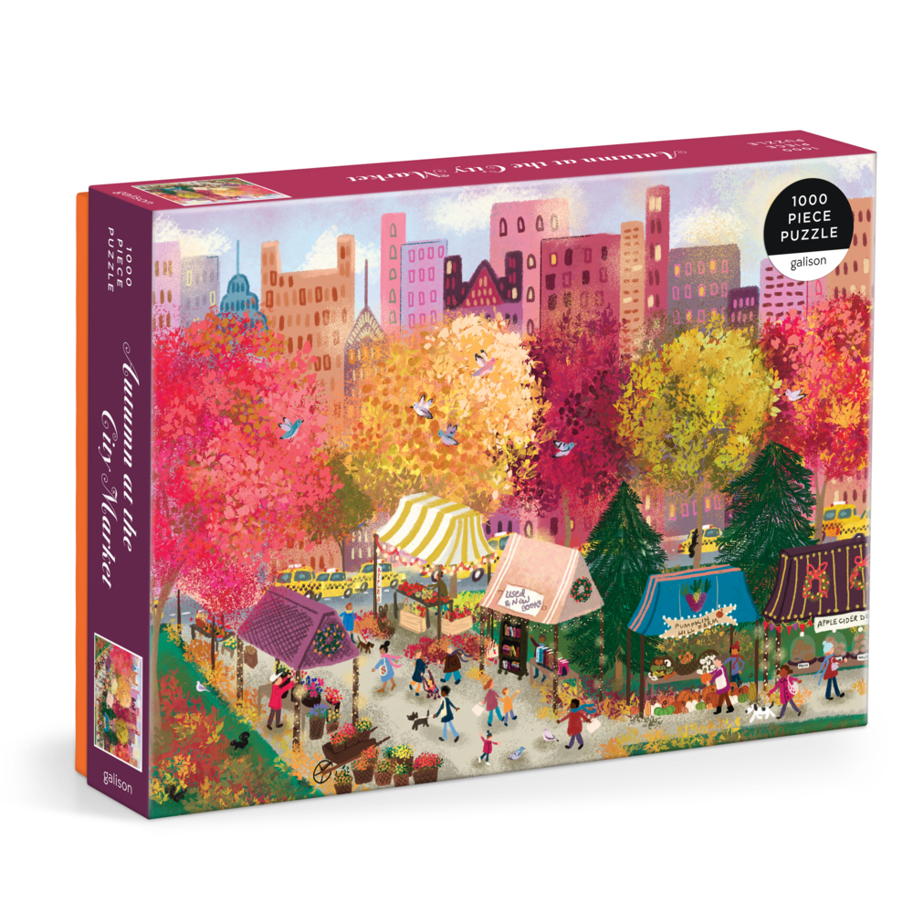 Joy Laforme Autumn at the City Market 1000 Piece Puzzle main product photo
