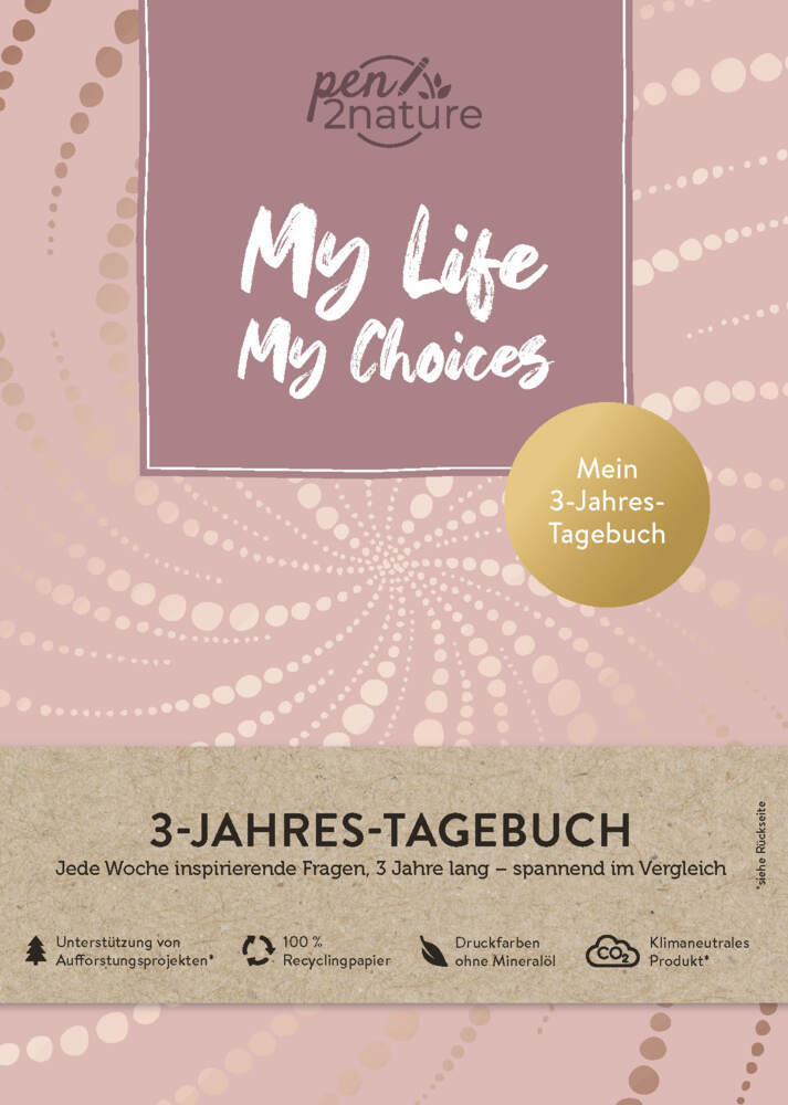 My Life My Choices - Mein 3-Jahres-Tagebuch - Journal in A5, Hardcover main product photo