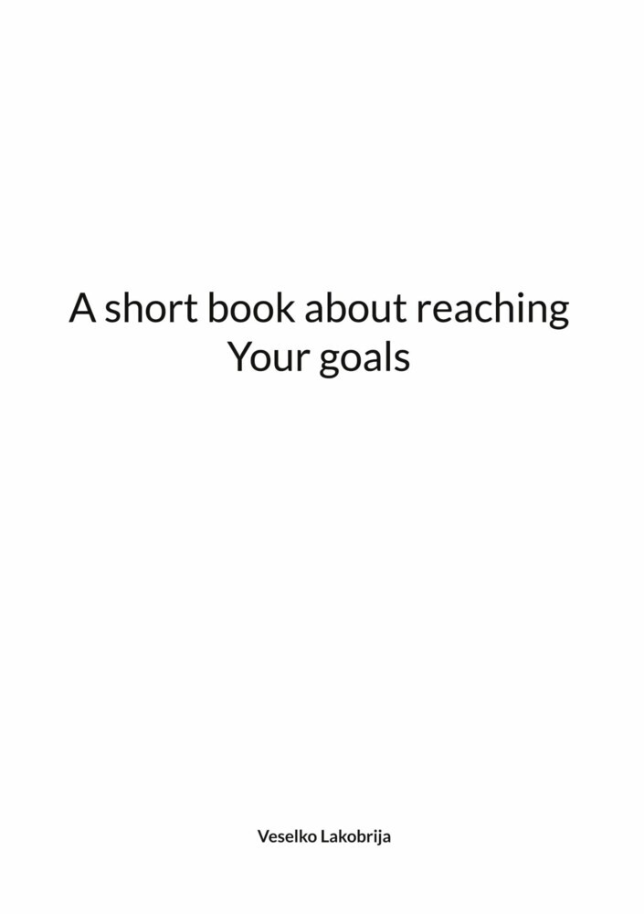 A short book about reaching Your goals main product photo