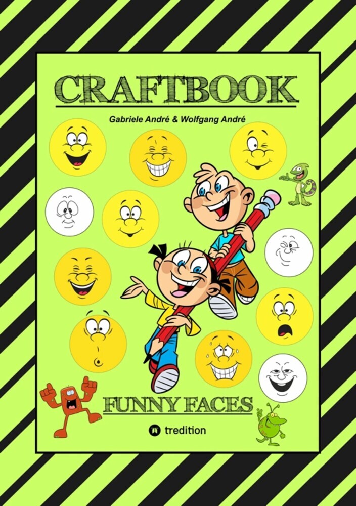 CRAFTBOOK - KREATIVES ZEICHNEN - LUSTIGE GESICHTER UND MIMIKEN - RÄTSEL - TOLLE MALVORLAGEN - SELBSTPORTRÄT main product photo