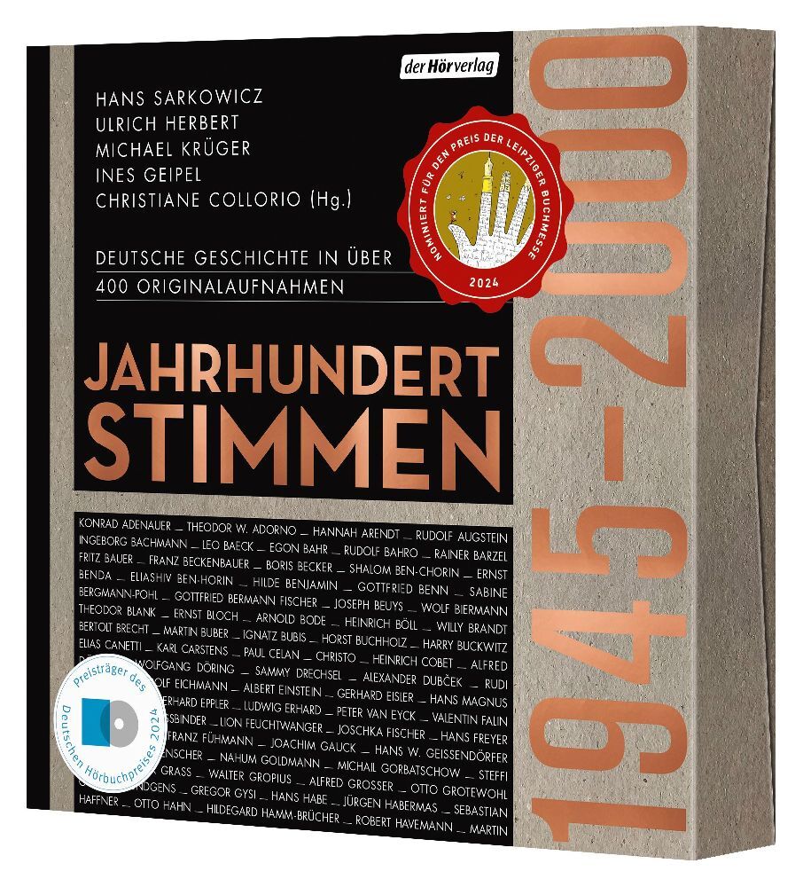 Jahrhundertstimmen 1945-2000 - Deutsche Geschichte in über 400 Originalaufnahmen, 4 Audio-CD, 4 MP3 main product photo