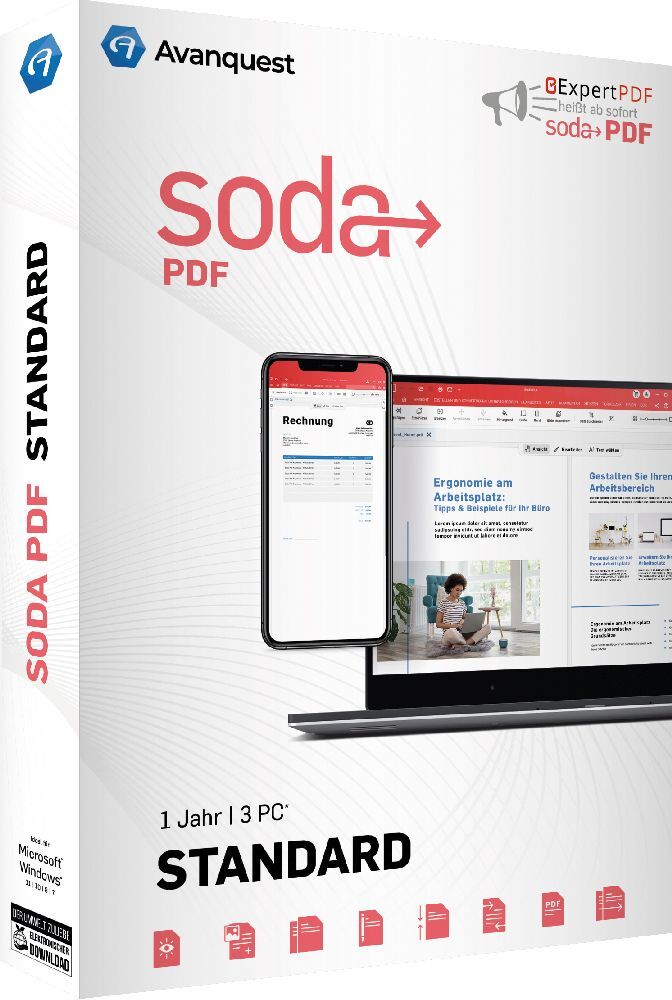 Soda PDF Standard, Code in a Box main product photo