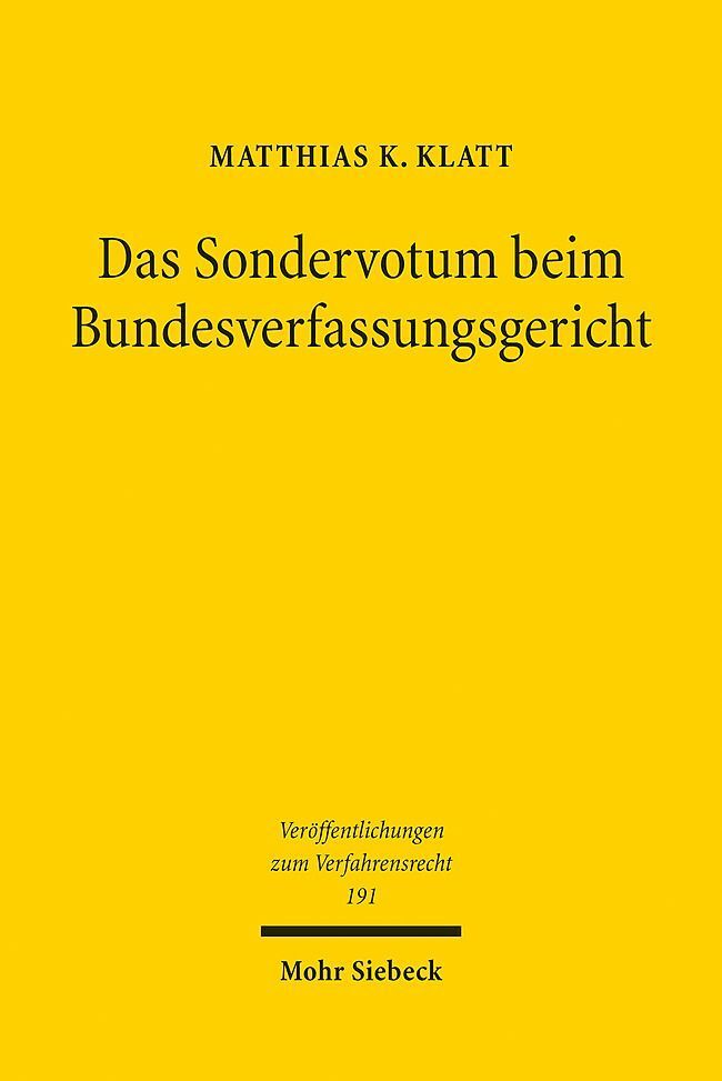 Das Sondervotum beim Bundesverfassungsgericht main product photo