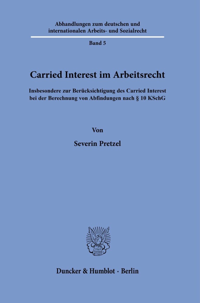 Carried Interest im Arbeitsrecht. main product photo