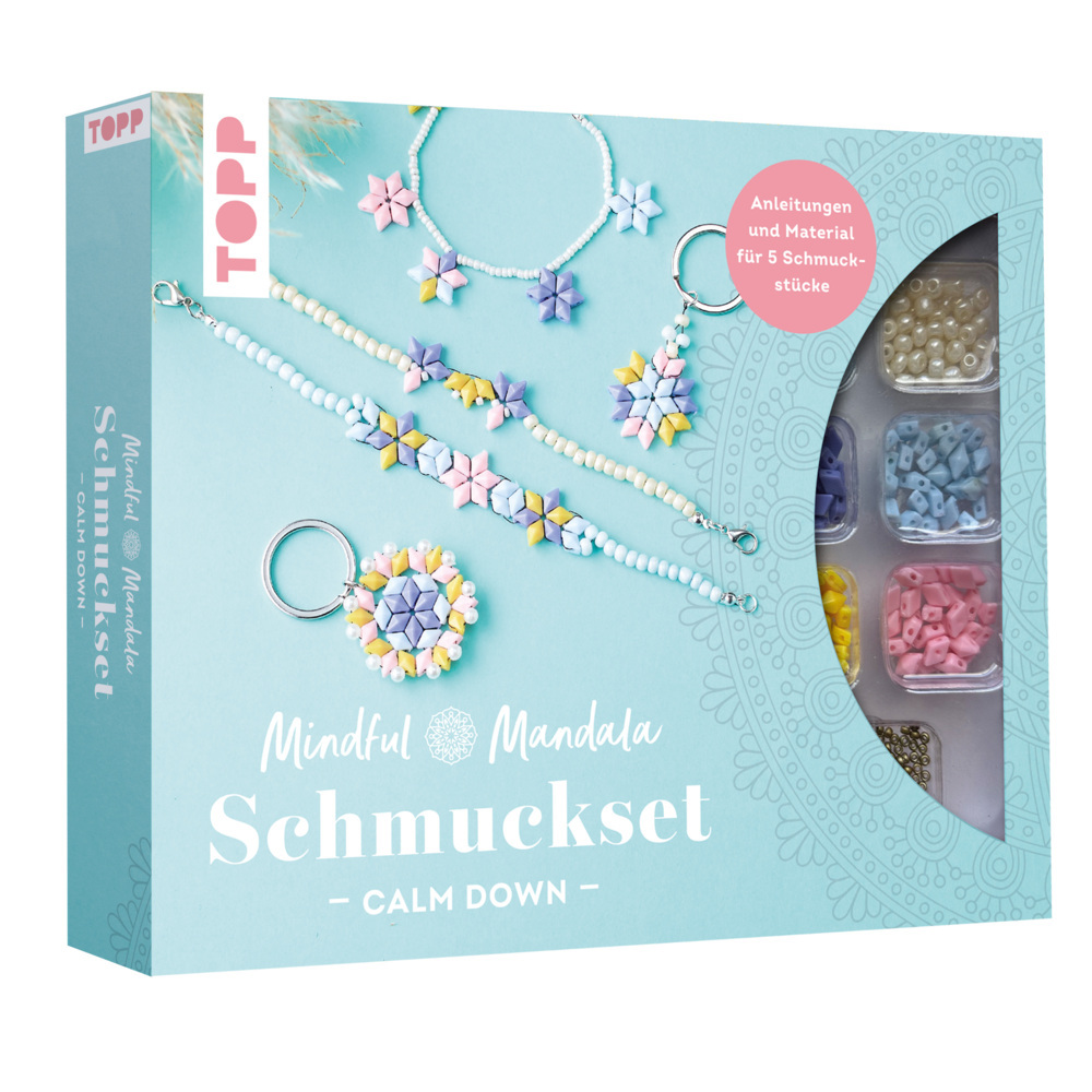 Mindful Mandala - Schmuckset Calm down. Mit Anleitung und Material für 5 Schmuckstücke main product photo
