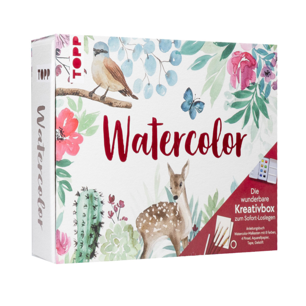 Watercolor - Die wunderbare Kreativbox. Mit Anleitungsbuch und Material main product photo