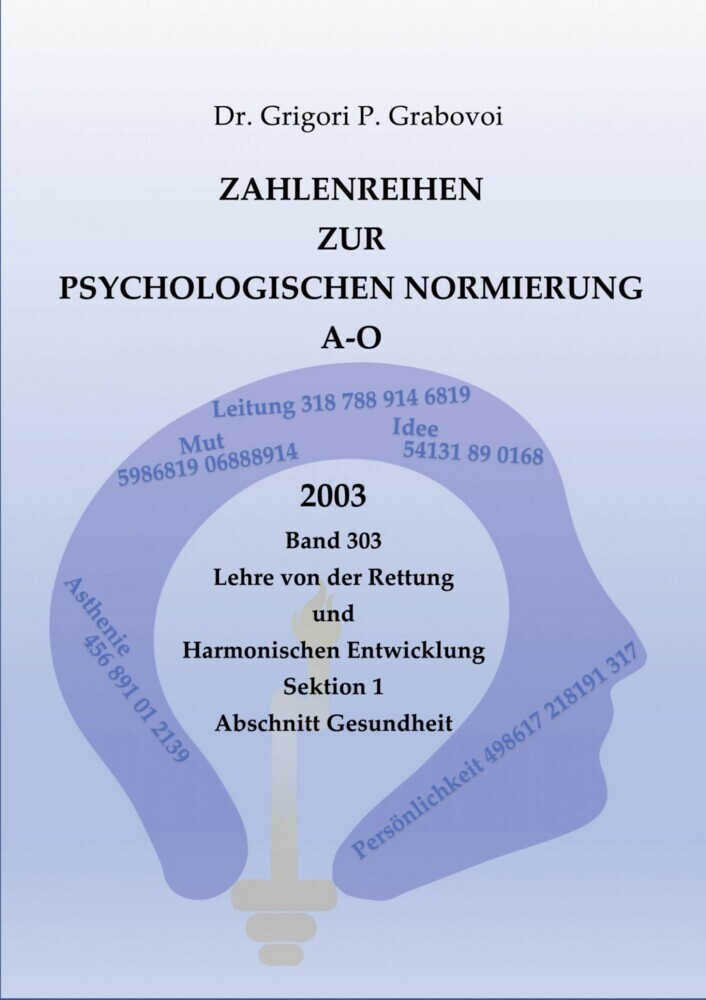 Zahlenreihen zur Psychologischen Normierung A-O main product photo