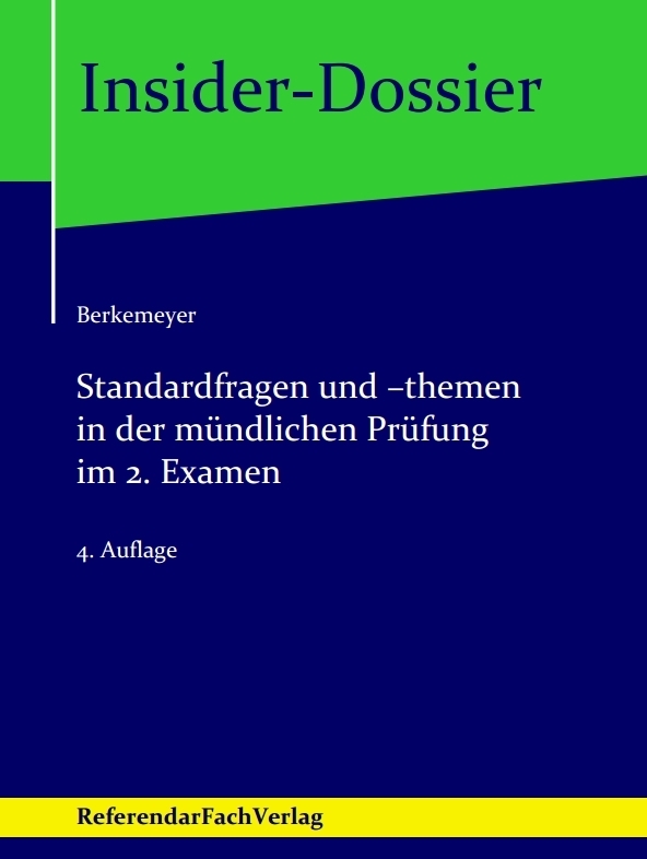 Standardfragen und -themen in der mündlichen Prüfung im 2. Examen main product photo