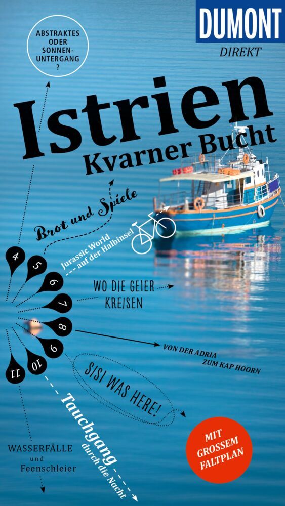DUMONT direkt Reiseführer Kroatische Küste: Istrien, Kvarner Bucht main product photo