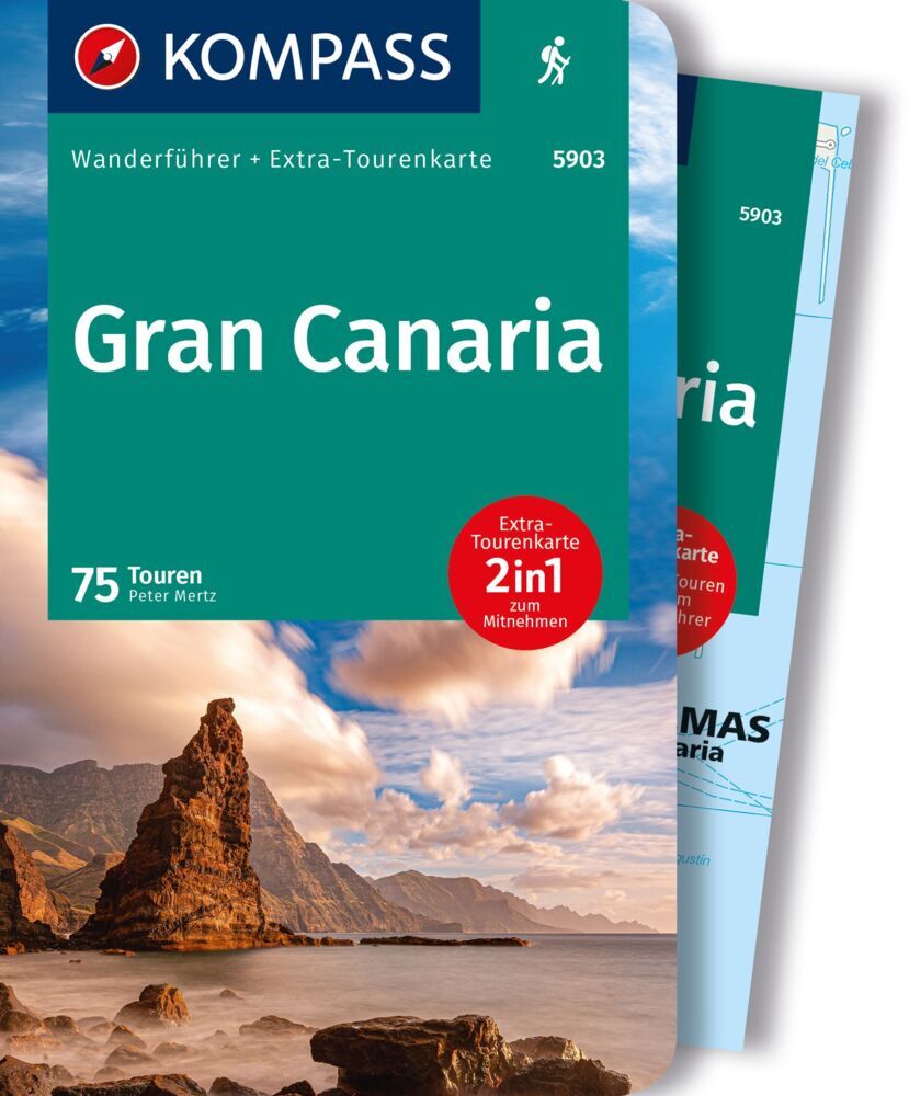 KOMPASS Wanderführer Gran Canaria, 75 Touren mit Extra-Tourenkarte main product photo