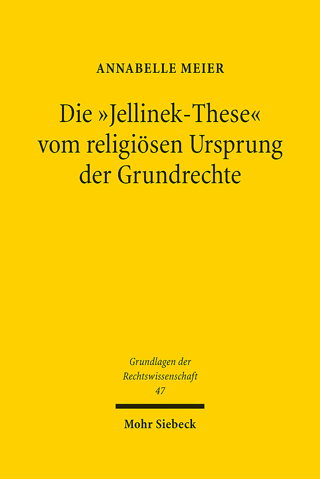 Die "Jellinek-These" vom religiösen Ursprung der Grundrechte main product photo