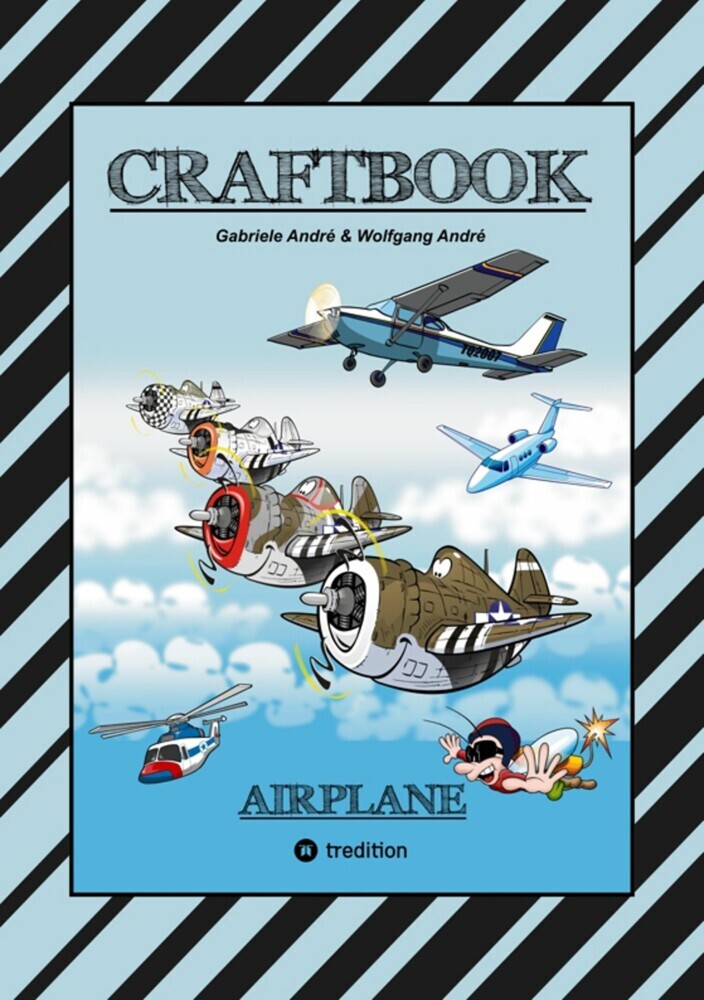 CRAFTBOOK - 100 TOLLE MOTIVE DER LUFTFAHRT - KREATIV LERNEN UND MALEN - RÄTSEL - SPIELE - AUFGABEN - FLUGZEUGE main product photo