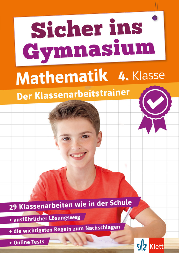 Klett Sicher ins Gymnasium: Klassenarbeitstrainer für den Übertritt Mathematik 4. Klasse main product photo