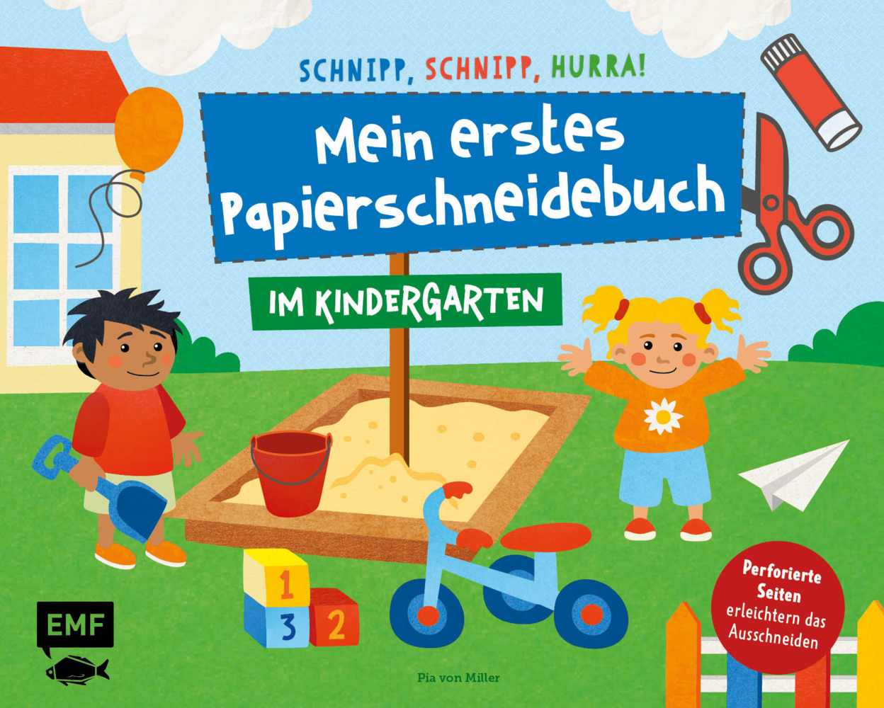 Schnipp, schnipp, hurra! Mein erstes Papierschneidebuch - Im Kindergarten main product photo