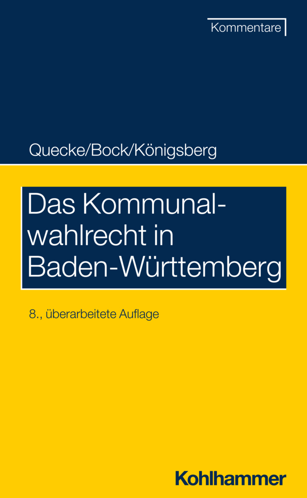 Das Kommunalwahlrecht in Baden-Württemberg main product photo
