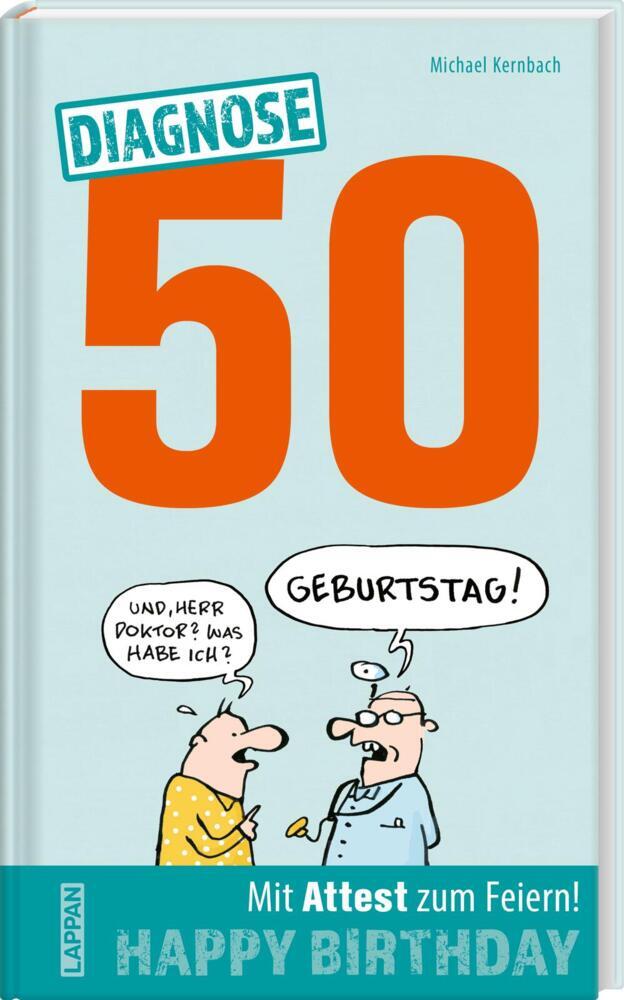 Diagnose 50 Happy Birthday (Geschenkbuch mit Attest zum Feiern) main product photo