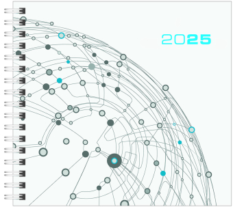 Zettler - Notizblock Assessor 2025 Wochenbuch, 15,8x14,7cm, Wochenkalender mit schwarzem Einband, übersichtlicher Kalender mit viel Platz für Notizen und Termine