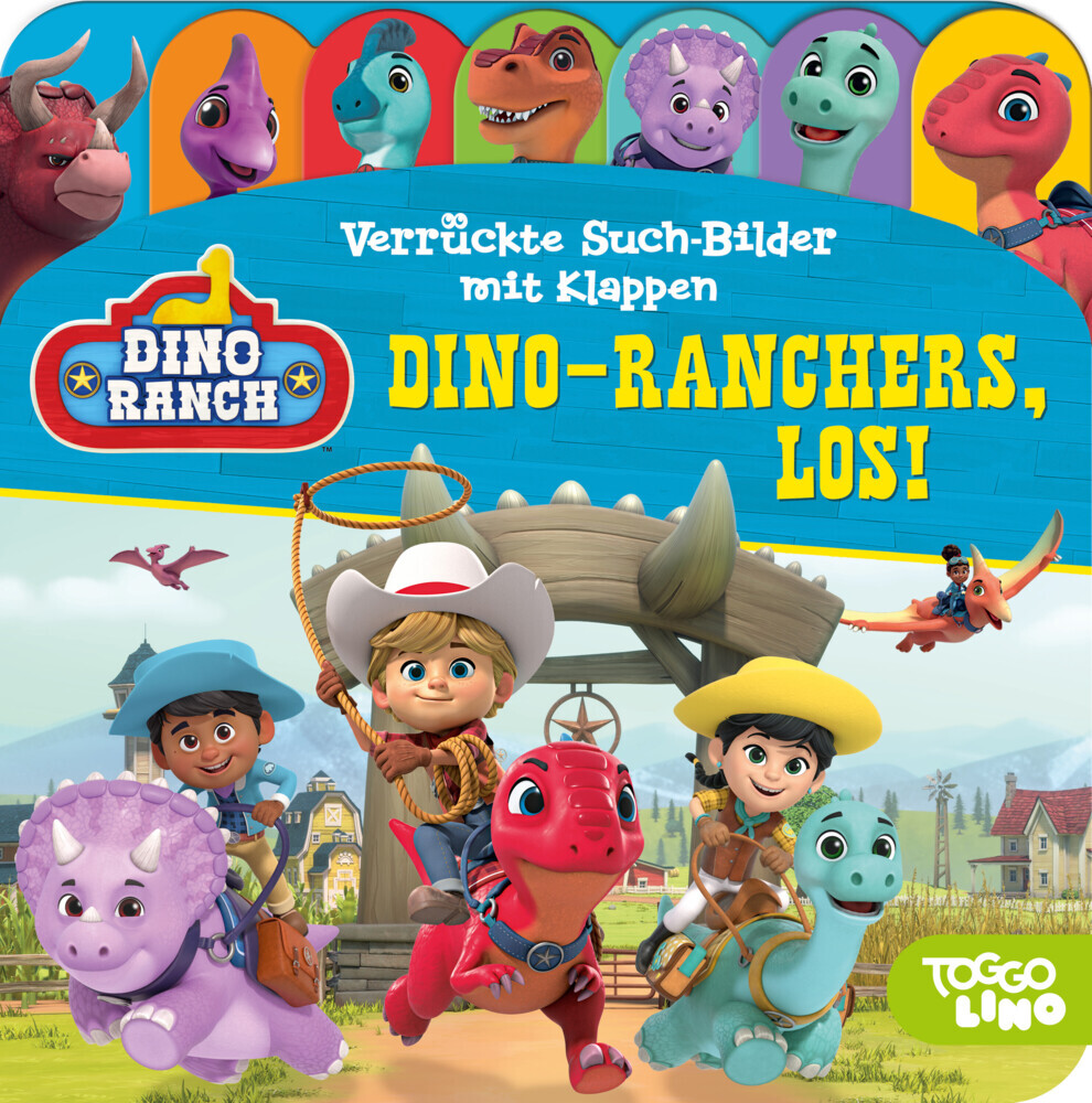 Dino Ranch - Verrückte Such-Bilder mit Klappen - Dino-Ranchers, los! - Pappbilderbuch mit 17 Klappen - Wimmelbuch für Kinder ab 18 Monaten main product photo