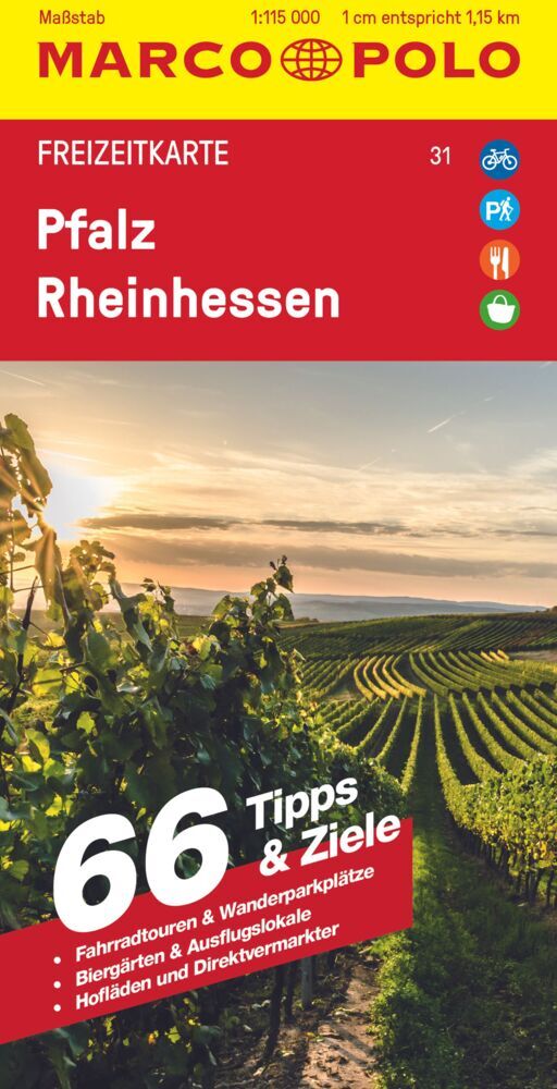 MARCO POLO Freizeitkarte 31 Pfalz, Rheinhessen 1:115.000 main product photo