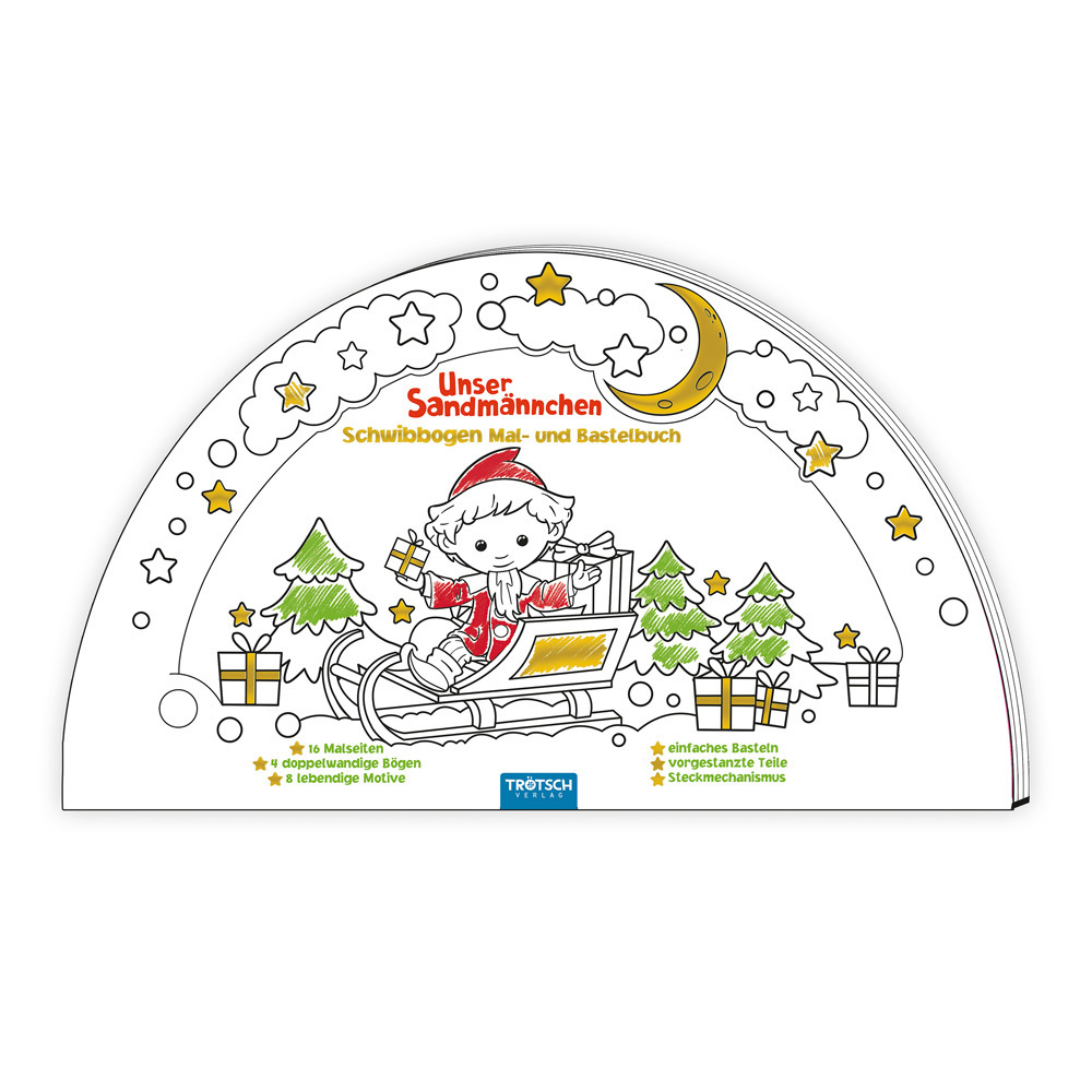 Trötsch Unser Sandmännchen Schwibbogen Mal- und Bastelbuch main product photo