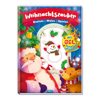 Trötsch Beschäftigungsbuch Malbuch mit Stickern Bastelbuch Weihnachtszauber