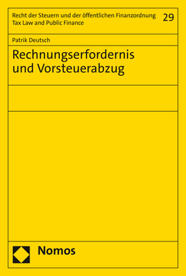 Rechnungserfordernis und Vorsteuerabzug main product photo