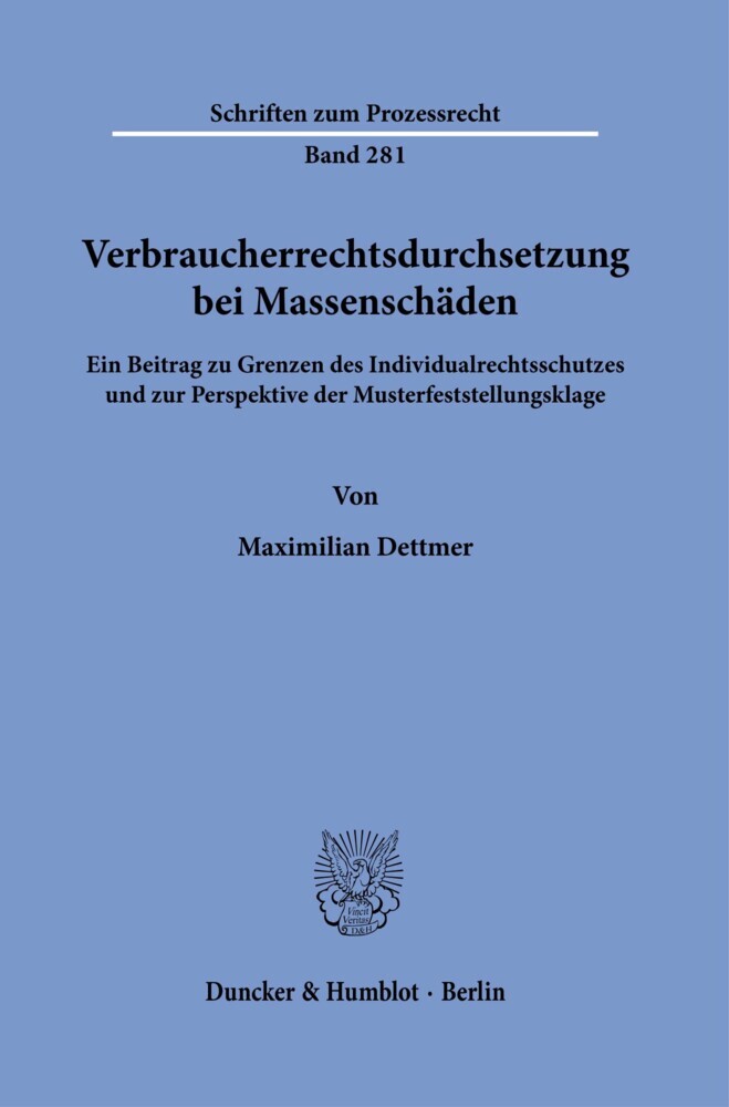 Verbraucherrechtsdurchsetzung bei Massenschäden. main product photo