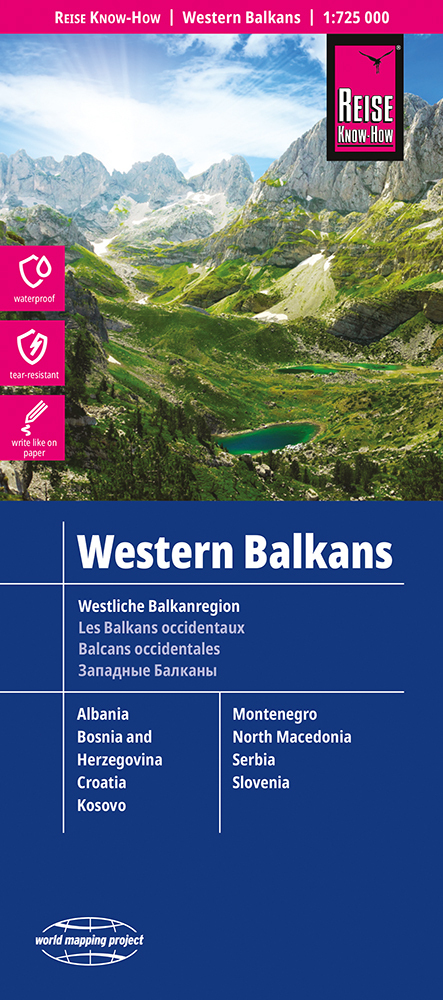Reise Know-How Landkarte Westliche Balkanregion / Western Balkans (1:725.000) main product photo