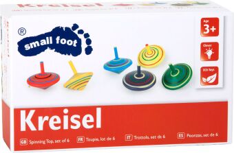 Holzkreisel gestreift