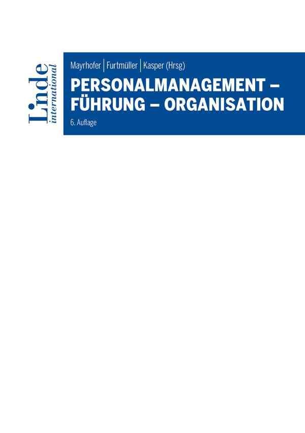 Personalmanagement - Führung - Organisation main product photo