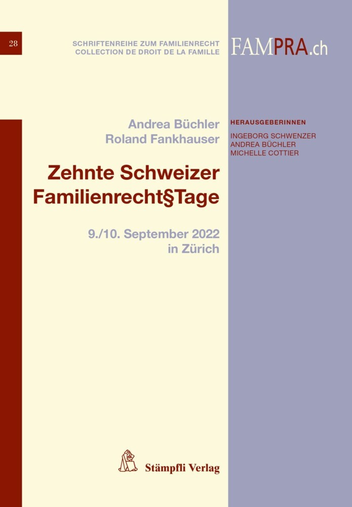 Zehnte Schweizer Familienrecht§Tage main product photo