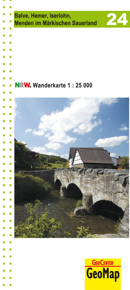 Balve, Hemer, Iserlohn, Menden im Märkischen Sauerland Blatt 24, topographische Wanderkarte NRW main product photo