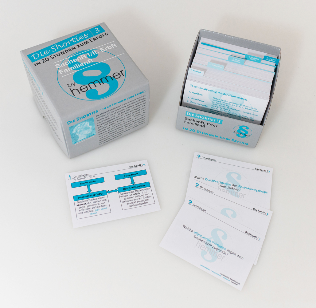 Shorties Box 3: Sachenrecht I/II, Erbrecht, Familienrecht main product photo