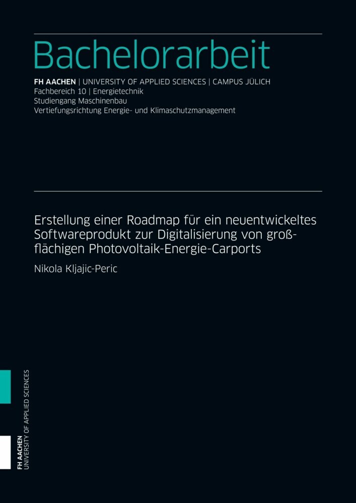 Erstellung einer Roadmap für ein neuentwickeltes Softwareprodukt zur Digitalisierung von großflächigen Photovoltaik-Energie-Carports main product photo