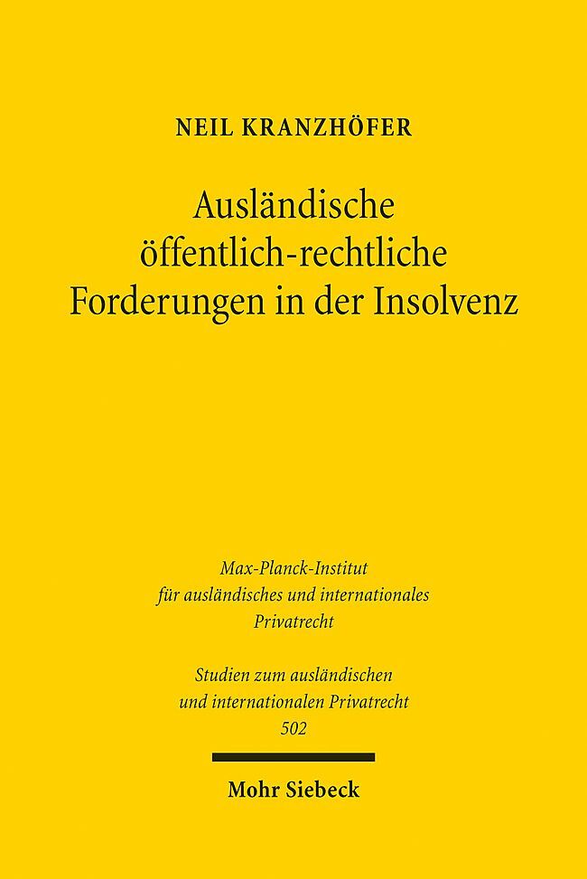 Ausländische öffentlich-rechtliche Forderungen in der Insolvenz main product photo