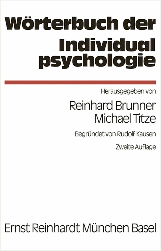 Wörterbuch der Individualpsychologie main product photo