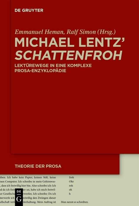 Michael Lentz' ?Schattenfroh? main product photo